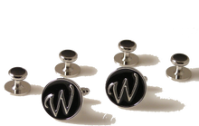 Load image into Gallery viewer, CUSTOM INITIAL CUFFLINKS AND STUDS