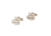 Load image into Gallery viewer,  STERLING SILVER ENGRAVED CUFFLNKS NEW ORLEANS CUFFLINKS

