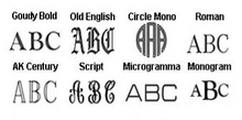 Load image into Gallery viewer, FONTS FOR STERLING SILVER ENGRAVED CUFFLINKS NEW ORLEANS CUFFLINKS
