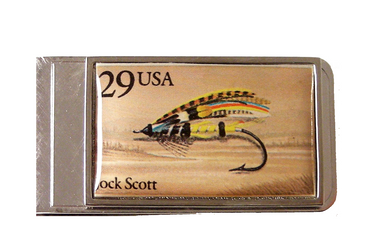 jock scott fishing fly money clip new orleans cufflinks