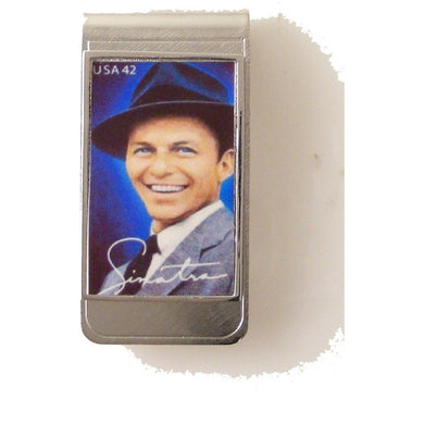 AUTHENTIC 2008 FRANK SINATRA POSTAGE STAMP MONEY CLIP New Orleans Cufflinks