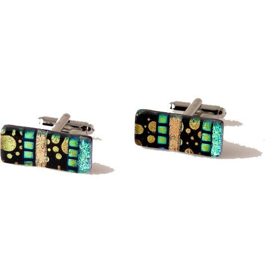 ECLIPLE HAND CRAFTED GLASS CUFFLINKS New Orleans Cufflinks