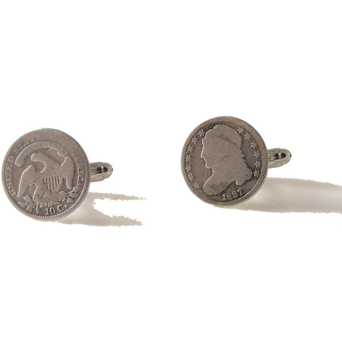 AUTHENTIC CAPPED BUST DIME CUFFLINKS New Orleans Cufflinks