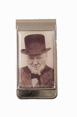 winston churchill postage stamp money clip new orleans cufflinks