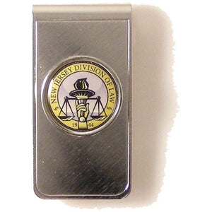 CUSTOM  SILVER ROUND LOGO MONEY CLIP New Orleans Cufflinks