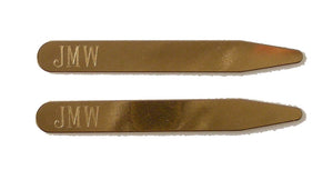 engraved brass collar stays new orleans cufflinks