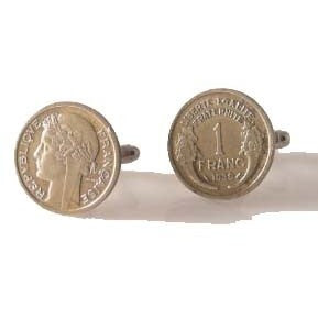 AUTHENTIC VINTAGE FRENCH FRANC CUFFLINKS New Orleans Cufflinks
