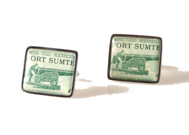 1961 fort sumter poster stamp cufflinks new orleans cufflinks