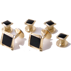 GOLD PICTURE FRAME STUD SET New Orleans Cufflinks