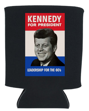 VINTAGE JFK CAMPAIGN POSTER KOOZIE NEW ORLEANS CUFFLINKS