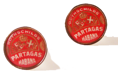 partagas cuban cigar band cufflinks new orleans cufflinks