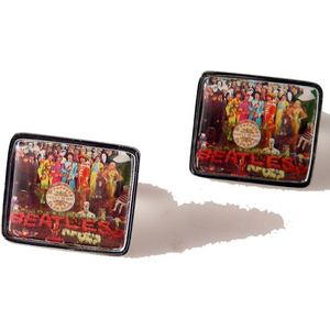 2007 THE BEATLES  SGT PEPPERS  POSTAGE  STAMP CUFFLINKS New Orleans Cufflinks