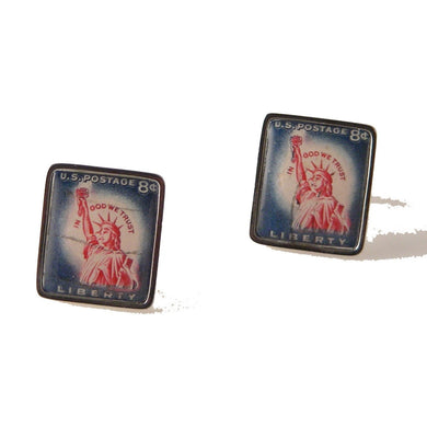 STATUE OF LIBERTY STAMP CUFFLINKS NEW ORLEANS CUFFLINKS