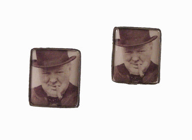 WINSTON CHURCHILL POSTAGE STAMP CUFFLINKS NEW ORLEANS CUFFLINKS